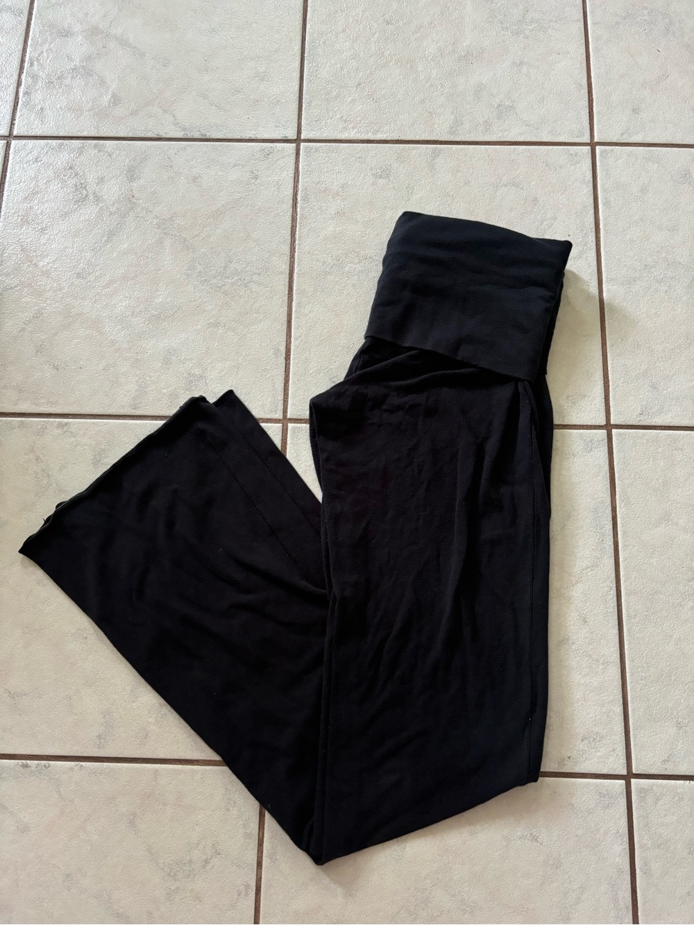 SKIMS Cotton Jersey Foldover Pants- Soot